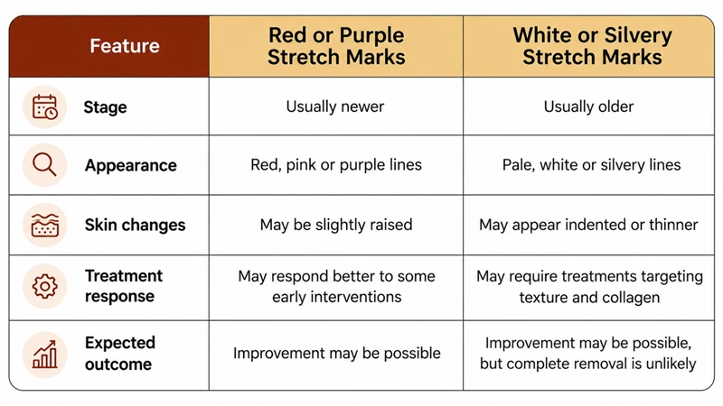Red vs White Stretch Marks